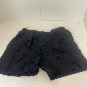 EUC DSG Black Nylon Checkered Soccer Shorts Size XL